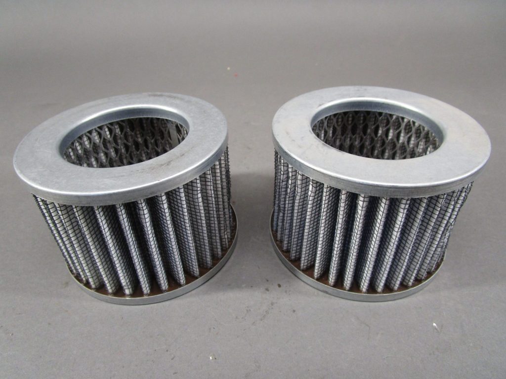 *Lot of 2* Air Filter 3-3/4" x 2-3/4" x 2-1/4" Fabric Tapered Chrome