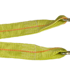 Wrecker Straps 3" X 2 FT LONG SHANK J-HOOKS WEB V-ASSEMBLY