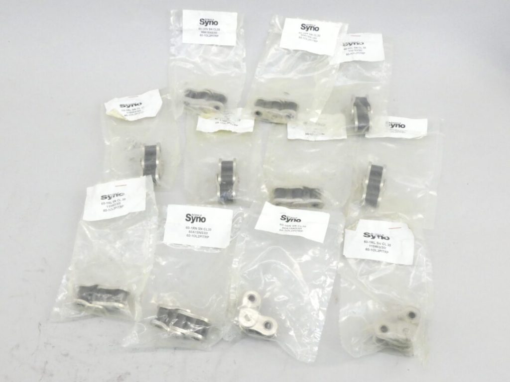 *Lot of 11* Renold 60-1RN SN CL 30 Syno Roller Chain Offset Links No. 60 Single Strand, Steel, Two-Piece