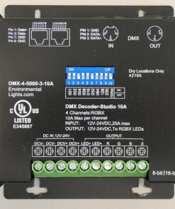 Environmental Lights DMX-4-5000-3-10A Studio 4 Channel DMX Decoder 3-Pin XLR 10A Per Channel