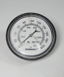 Marsh Dial Pressure Gauge 0-200PSI 0-1400kPa 1/4"NPT Back Connection