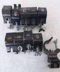 *Lot of 10* Doughty TUV Double Black Half Coupler Clamp WLL500KG