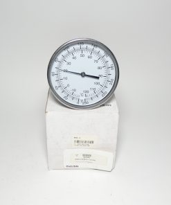 B5B9-II 5" Dial Bimetal Thermometer 5" Gauge 1/2" Back Conn. 0-250°F 9" Stem
