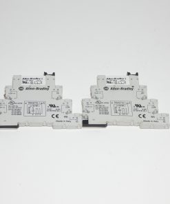 *Lot of 2* Allen-Bradley 700-HLT1U Terminal Block 6A 250VAC 700-TBR24 Relay 24VDC Coil