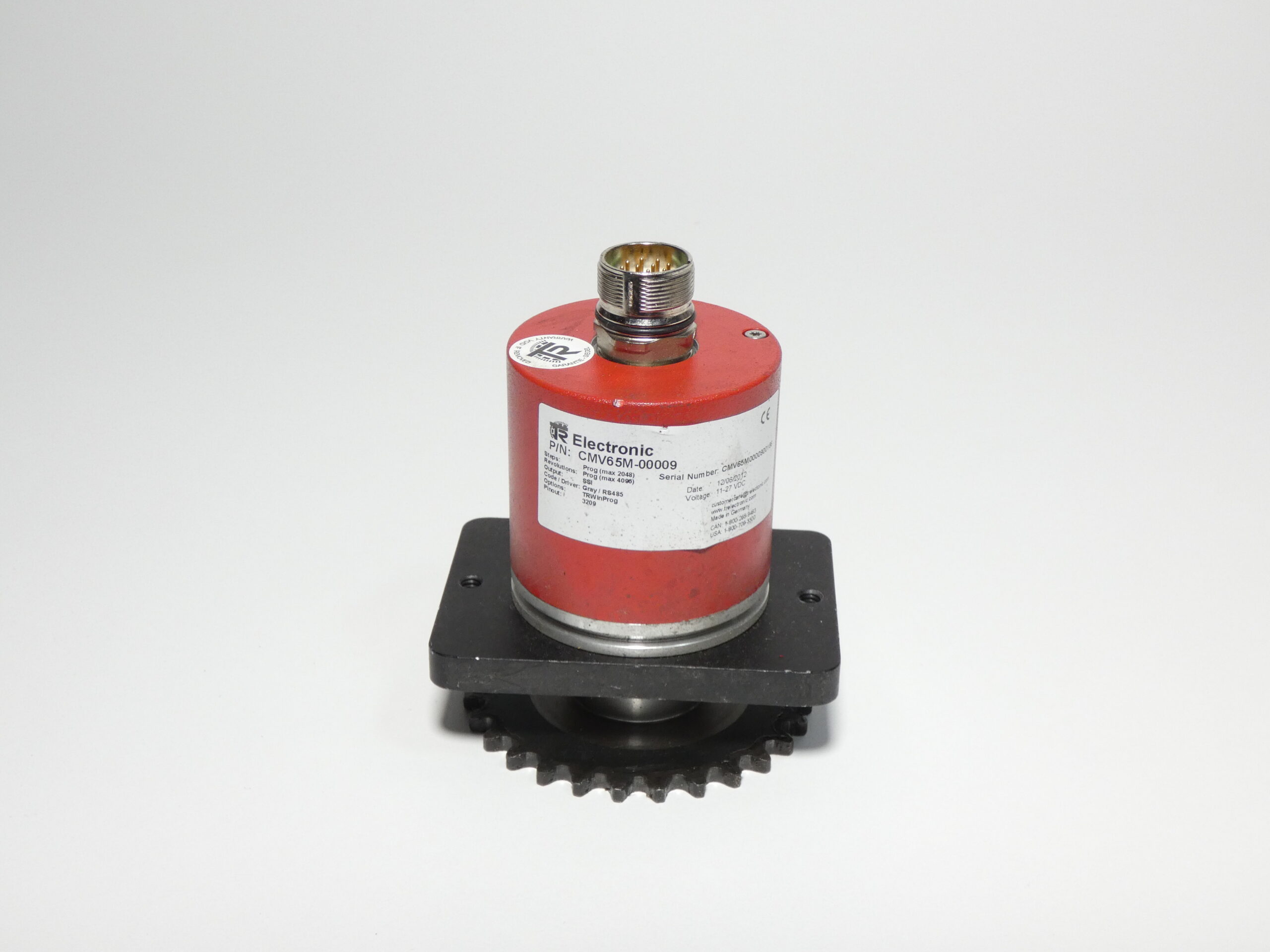 Tr Electronic Cmv65m 00009 Rotary Encoder W Sprocket 11 27vdc.jpg Tr Electronic Cmv65m 00009 Rotary Encoder W Sprocket 11 27vdc.jpg